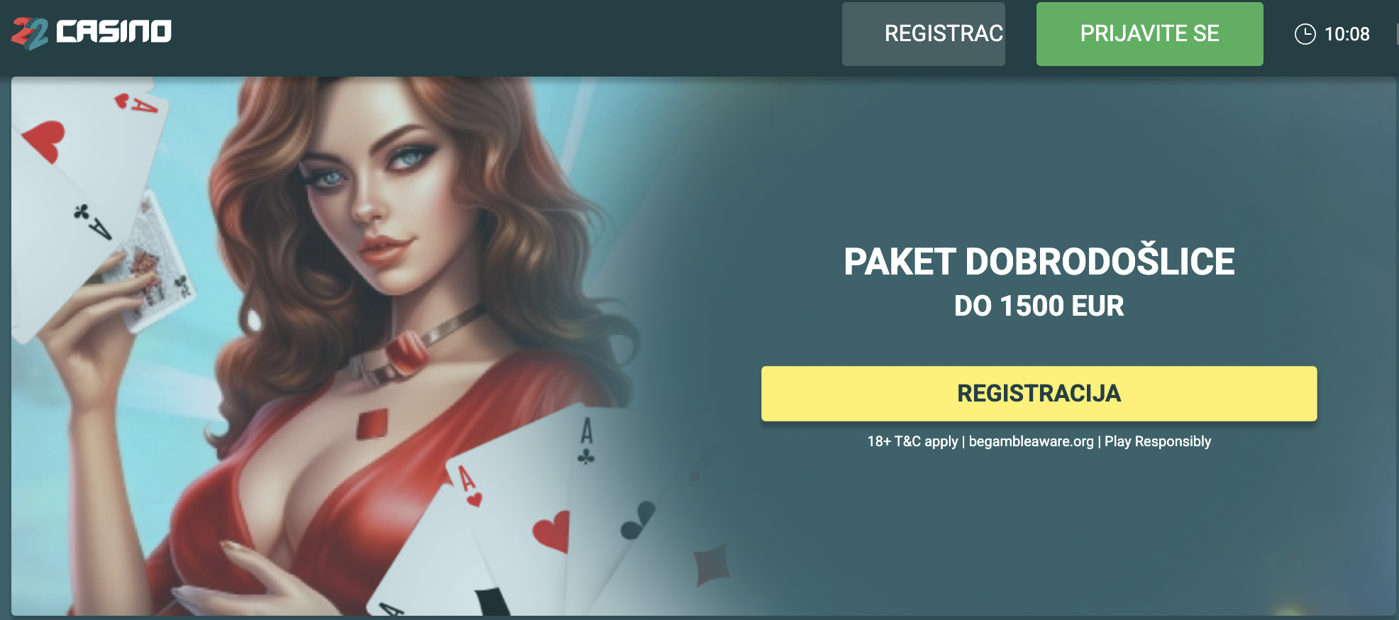 22Casino bonus